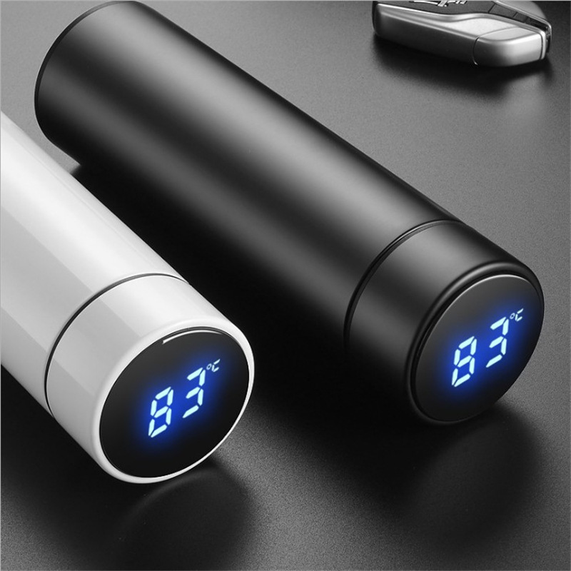 Hot 500ml Stainless Steel Double Wall Life Vacuum Cup with Touch Screen Lid Temperature Display Led Smart Water Bottle